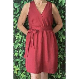 ❤️ GAP Red V-Neck Sleeveless Sheath Dress – Size 8
